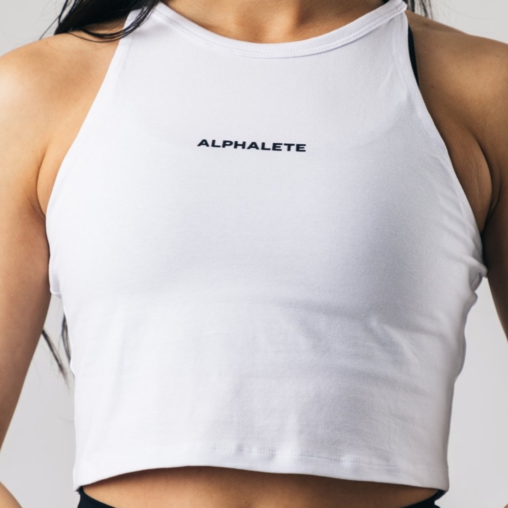 Alphalete white crop tank top!